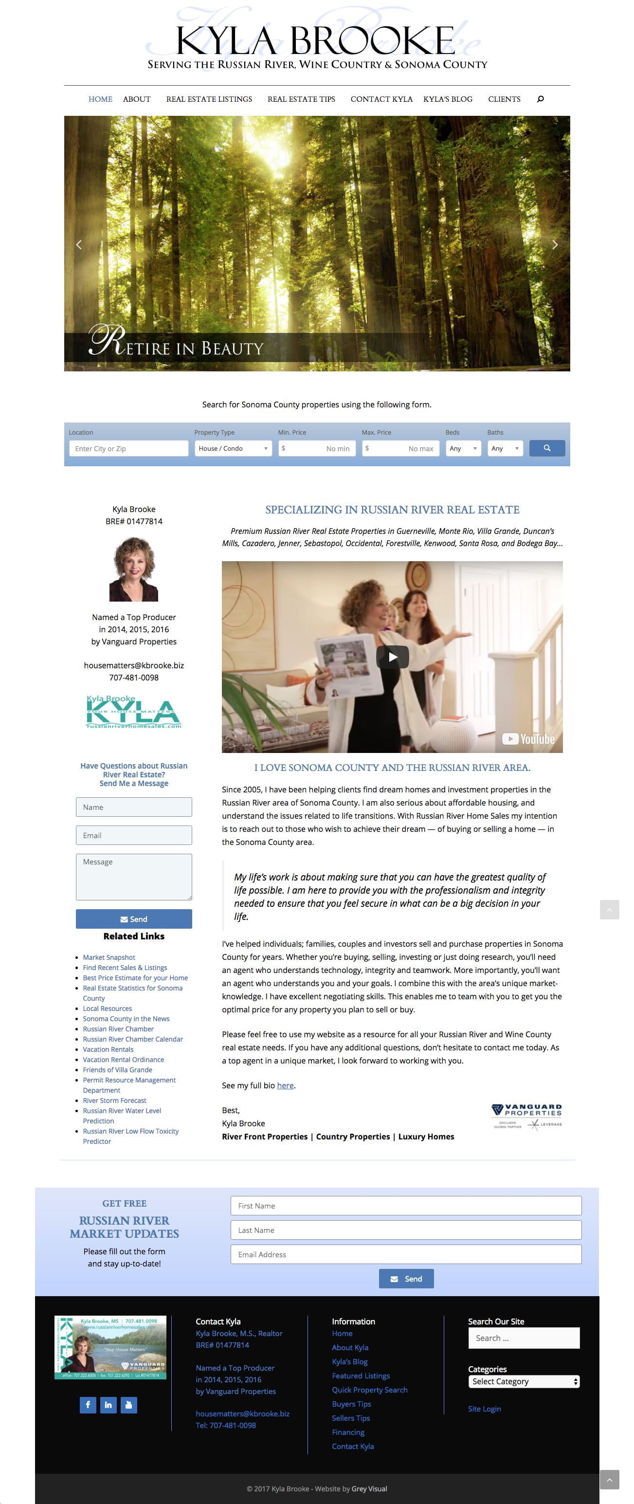 real estate web design for Kyla Brooke